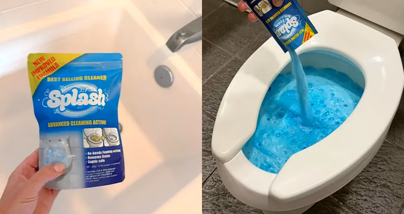 Splash Foam active cleaning bubbles effortlessly lifting grease and grime from a dirty stovetop surface.